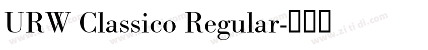 URW Classico Regular字体转换